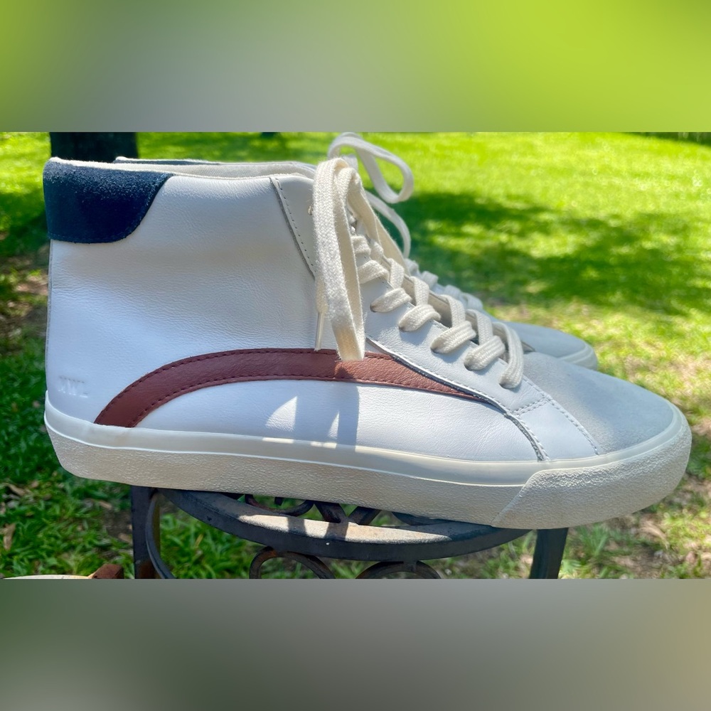 Madewell High Top Sneakers Shoes Women's Size 10 Leather White NWOB NWOT Casual - Picture 2 of 13